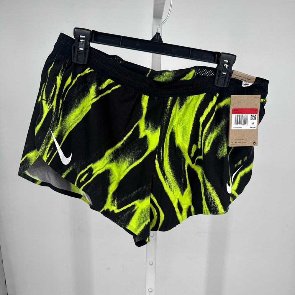 Nike Dri-FIT ADV Aeroswift 2" AOP Shorts Men L Volt Black Performance HV2645-702